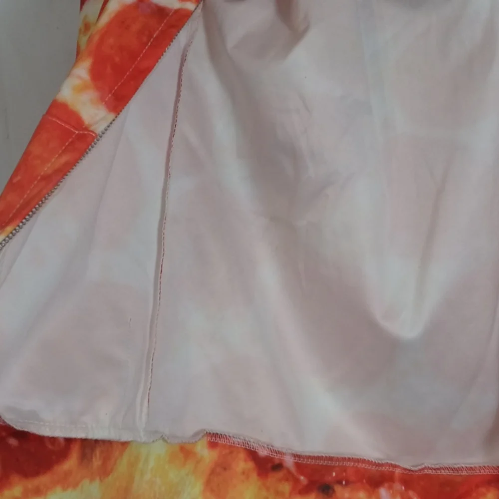Unisex Pizza pattern long sleeve hoodie scuba like - Picture 6 of 9